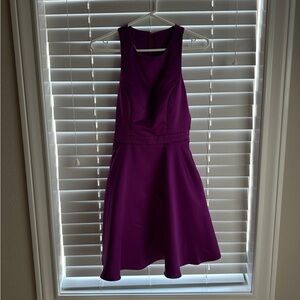 Elegant Purple Sleeveless Dress